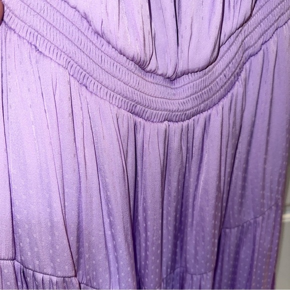 Lilly Pulitzer Purple Ruffled Off-Shoulder Midi Dress - Picture 7 of 8